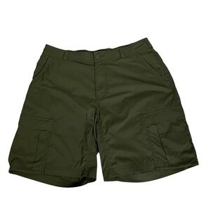 REI Co-Op Cargo Shorts Mens 38 Green Nylon Spandex Hiking Outdoor